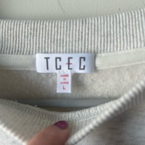 TCEC Light Gray Ribbed Crewneck - Picture 4 of 9